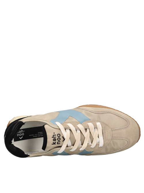 Sneakers in camoscio tessuto e gomma KEH NOO | S00KM9313BEIGE-CELESTE-NERO